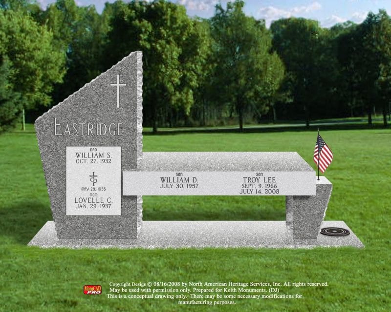 Eastridge Unique Black Memorial for Four People
