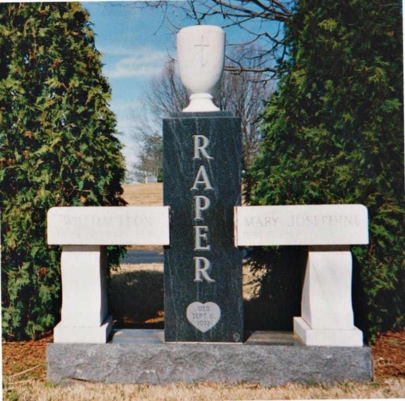 Gray and Black Monument with Vase