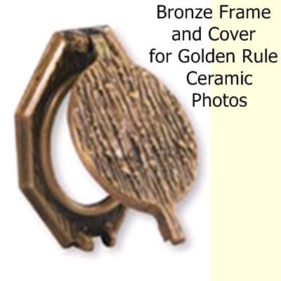 Closed Bronze Frame for Ceramic Photos