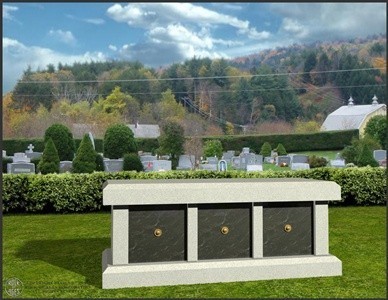 Cremation Columbariums Black and Gray Memorial