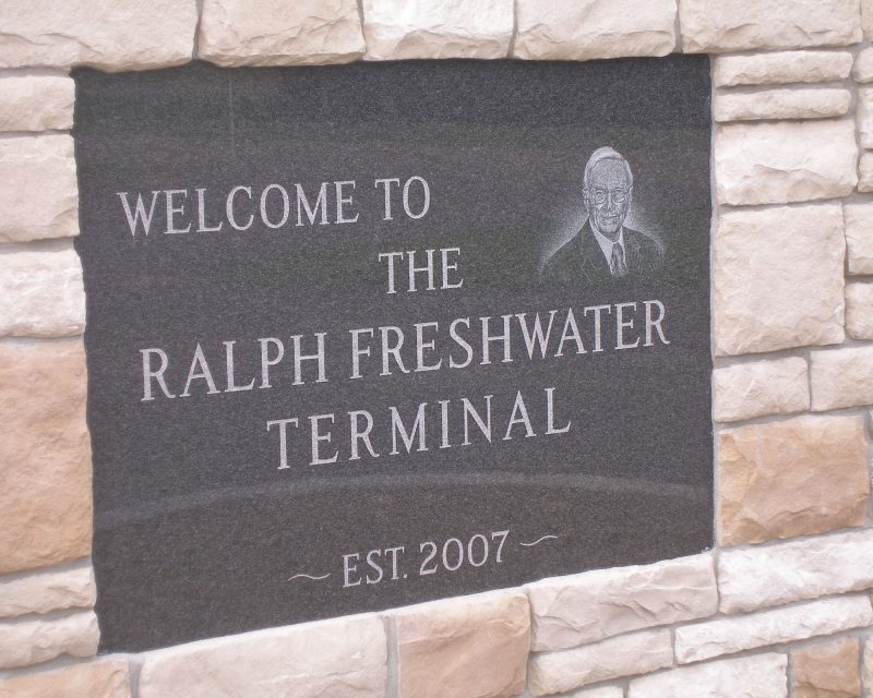 Freshwater Terminal Granite Sign
